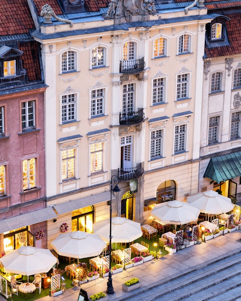 Restaurant with outdoor seating in Warsaw