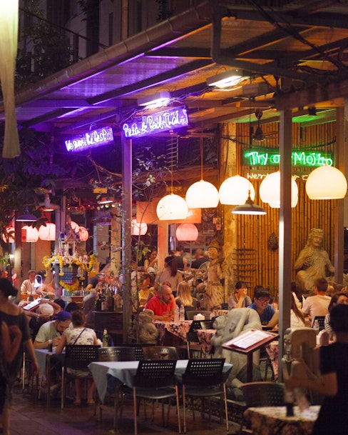 Busy Restaurants in Bangkok, Thailand